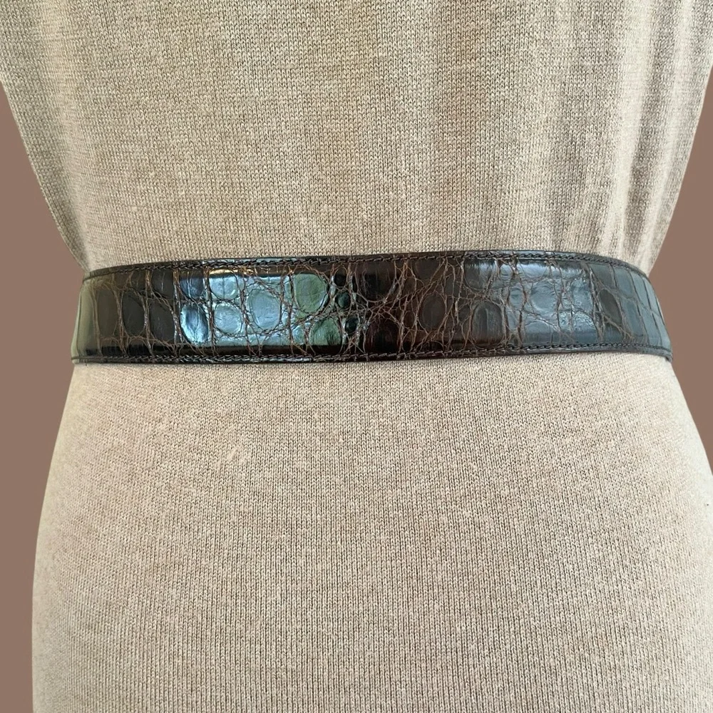 Kieselstein-Cord Celestial Sun Gold-Plated Sterling Silver Buckle Leather Belt